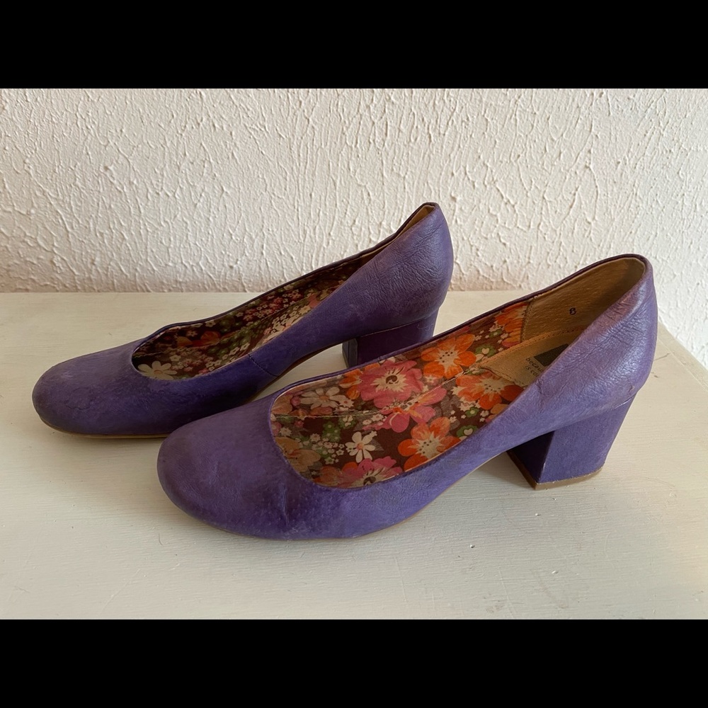 BC Footwear Purple Vegan Leather Heels